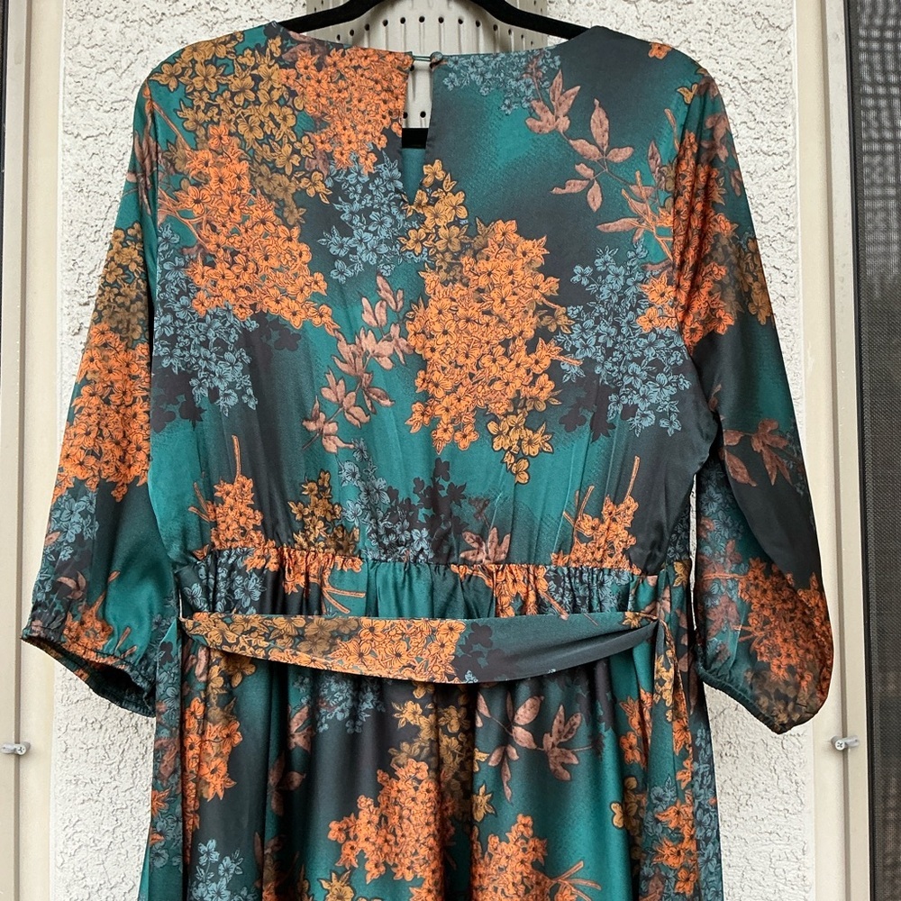 Baltic Born Green and Rust Floral Maxi Dress - Picture 9 of 16